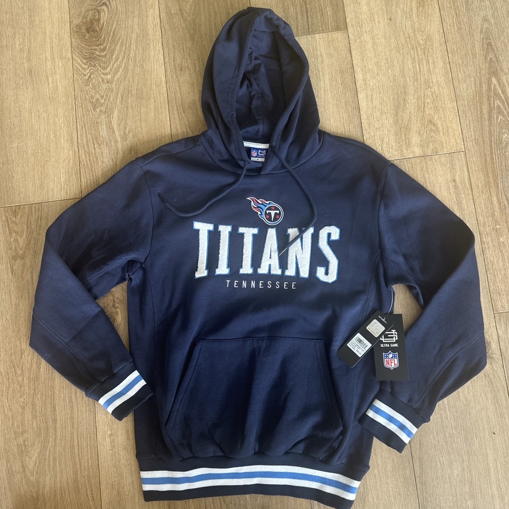 NFL Tennessee Titans Football Graphic Hoodie Navy Blue Men's Size‎ Small NEW